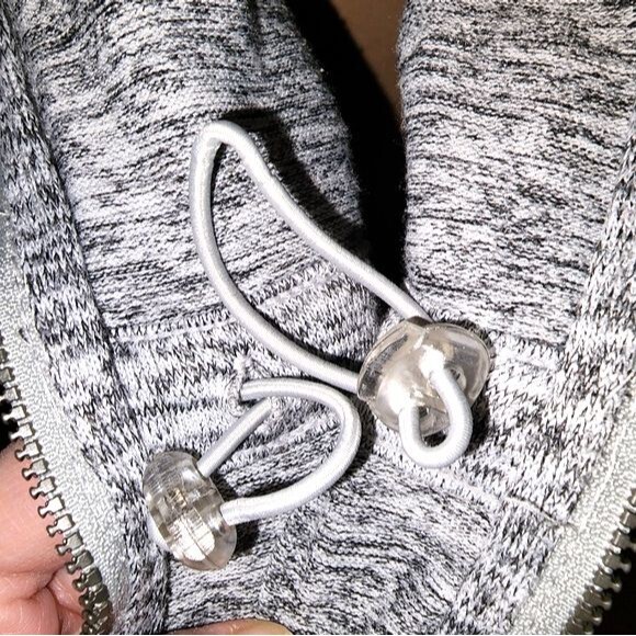 Athleta Heather Gray Kickback Sweatshirt Zip Up Cowl Neck Jacket Size M - Picture 8 of 12